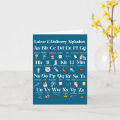 Labor And Delivery Alphabet Nurse New Nurse Gradua カード (黄色い花)