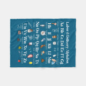 Labor And Delivery Alphabet Nurse New Nurse Gradua フリースブランケット (正面(横))