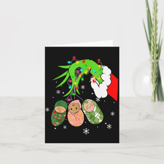 Labor And Delivery Nurse Christmas Lights Snowflak カード (正面)