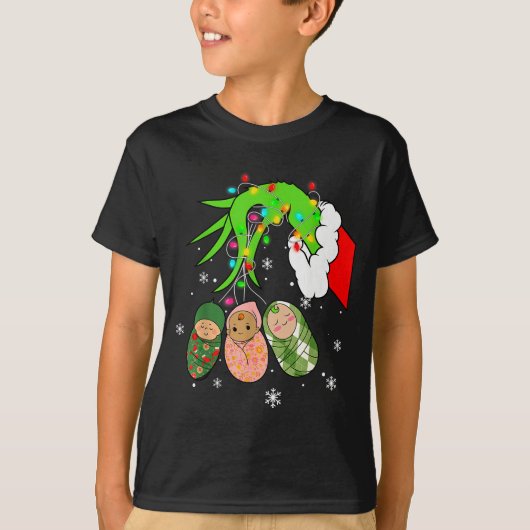 Labor And Delivery Nurse Christmas Lights Snowflak Tシャツ (正面)