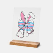 Labor And Delivery Nurse Easter Bunny Ears Baby Bl アクリルサイン (傾斜)