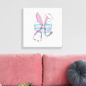 Labor And Delivery Nurse Easter Bunny Ears Baby Bl キャンバスプリント (インサイチュ (リビング))