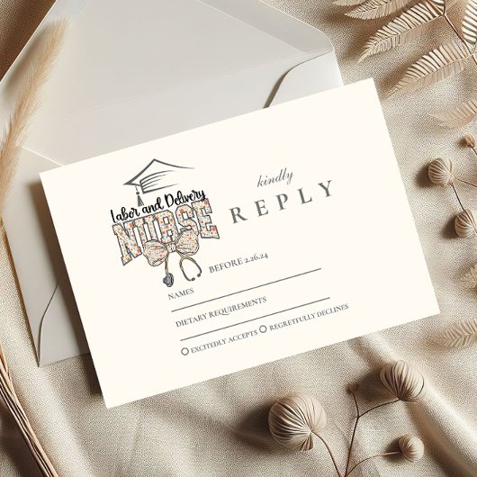 Labor and Delivery Nurse Graduation Party 出欠カード