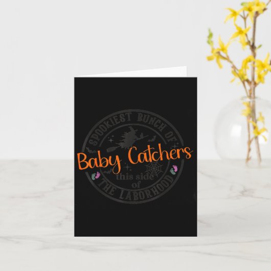 Labor And Delivery Nurse Halloween Witch Hostal Pa カード (黄色い花)