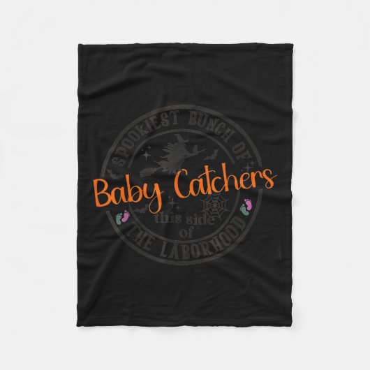 Labor And Delivery Nurse Halloween Witch Hostal Pa フリースブランケット (正面)