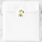 Labor And Delivery Nurse Merry Christmas Xmas Ligh ラウンドシール (バッグ)