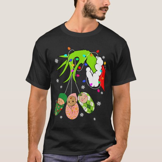 Labor And Delivery Nurse Merry Christmas Xmas Ligh Tシャツ (正面)