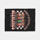 Labor And Delivery Reindeer Swaddle Christmas L&am フリースブランケット (正面(横))