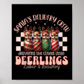 Labor And Delivery Reindeer Swaddle Christmas L&am ポスター (正面)