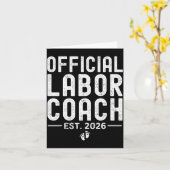 Labor Coach Est 2026 Expecting New Mom Dad Baby Sh カード (黄色い花)