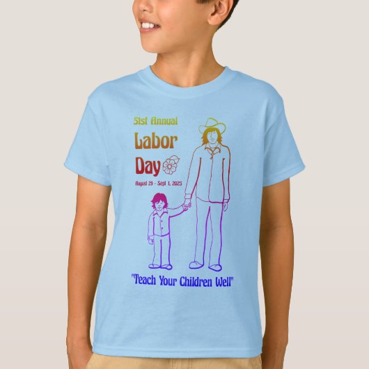 Labor Day 2025 Kid's T-Shirt Tシャツ (正面)