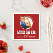 LABOR DAY BBQロージーリヴェーター紙 スタンダードカクテルナプキン (インサイチュ)