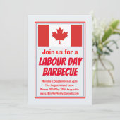 LABOR DAY BBQ BARBECUEカナダカスタマイズ国旗 招待状 (スタンド正面)