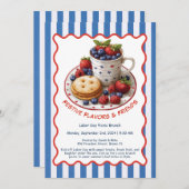 Labor Day Brunch招待状 – ペストリー&フルーツ 招待状 (正面/裏面)