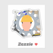 Labor Day Construction Worker シール (シート)