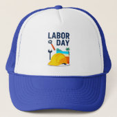Labor Day Construction Worker Helmet Design キャップ (正面)
