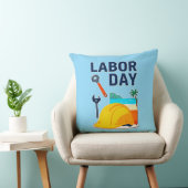 Labor Day Construction Worker Helmet Design クッション (椅子)