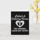 Labor Day Expert Funny Labor And Delivery Nurse L& カード (黄色い花)