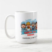 labor day Heroes コーヒーマグカップ (左)