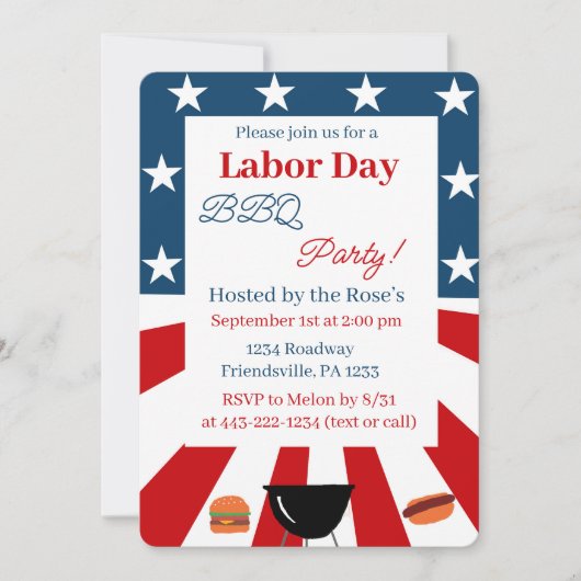 labor day invitation 招待状 (正面)
