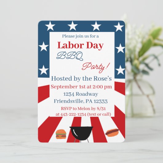 labor day invitation 招待状 (スタンド正面)