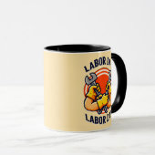Labor Day Strong Worker Hands Tools Design マグカップ (正面右)