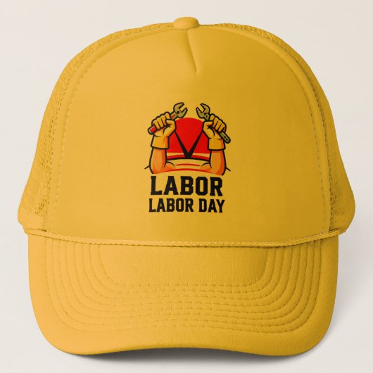 Labor Day Strong Worker Pride Illustration キャップ (正面)