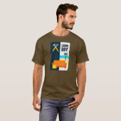 Labor Day Work and Relax Illustration Shirt Tシャツ (正面フル)