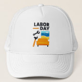 Labor Day Work Hard Relax Design with Tools キャップ (正面)