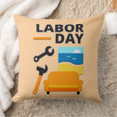 Labor Day Work Hard Relax Design with Tools クッション (ブランケット)