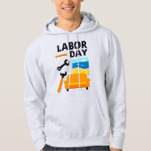 Labor Day Work Hard Relax Design with Tools パーカ (正面)