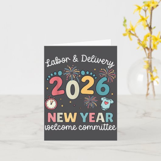 Labor Delivery 2026 New Year Welcome Committee L&a カード (黄色い花)