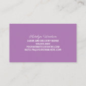 Labor Delivery Nurse Maternity Ward Pretty Purple 名刺 (裏面)