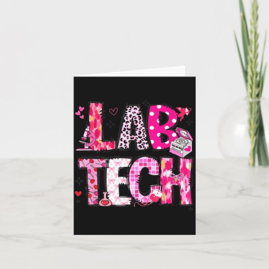 Laboratory Tech Valentines Day Medical Lab Tech La カード (正面)