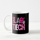 Laboratory Tech Valentines Day Medical Lab Tech La コーヒーマグカップ (左)