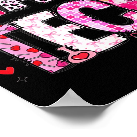 Laboratory Tech Valentines Day Medical Lab Tech La ポスター (角)