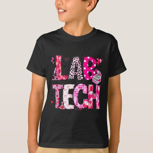 Laboratory Tech Valentines Day Medical Lab Tech La Tシャツ (正面)