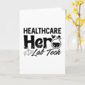 Laboratory Technician Healthcare Hero Lab Tech カード (黄色い花)