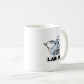 Laborratte Lab Rat mit großer Brille Schnurrbart コーヒーマグカップ (正面右)