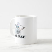 Laborratte Lab Rat mit großer Brille Schnurrbart コーヒーマグカップ (正面左)