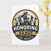 Labour Day  カード (黄色い花)