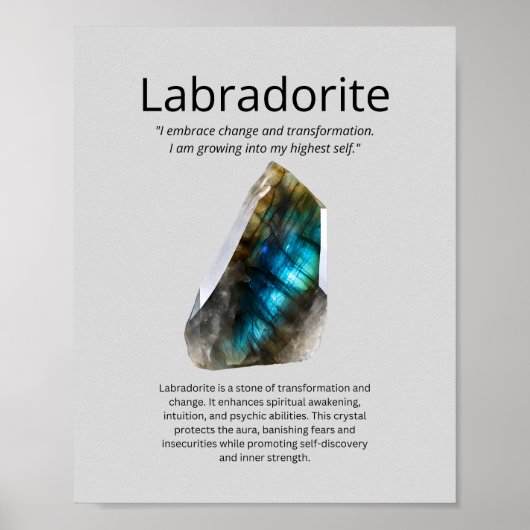 Labradolite結晶意味 ポスター (正面)