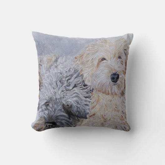 LabradoodleおよびGoldendoodle クッション (正面)