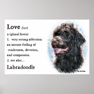 Labradoodleのギフトの芸術のプリント ポスター