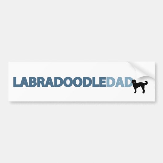 Labradoodleのパパ バンパーステッカー (正面)