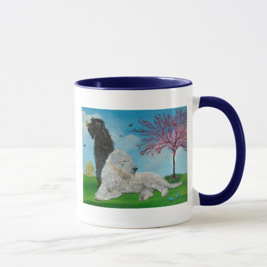 Labradoodleの春 マグカップ (右)