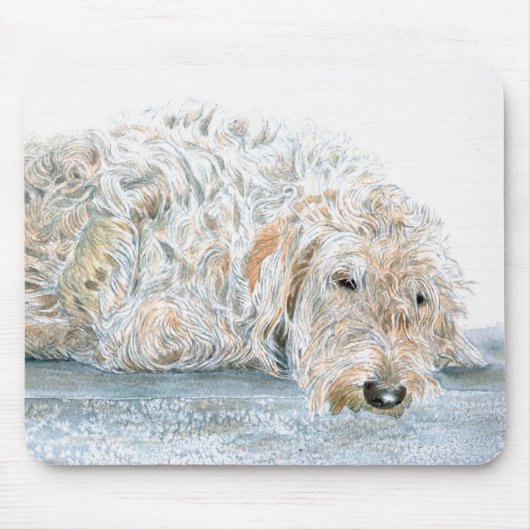 Labradoodleの眠いマウスパッド マウスパッド (正面)