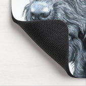 Labradoodleの黒いマウスパッド マウスパッド (コーナー)