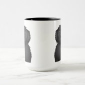 Labradoodleの黒い漫画 マグカップ (中央)