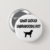 Labradoodleは何をしますか。 Tシャツ及びギフト 缶バッジ (正面&裏面)